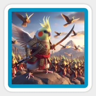 Cockatiel calopsitte warrior  guerrier Sticker